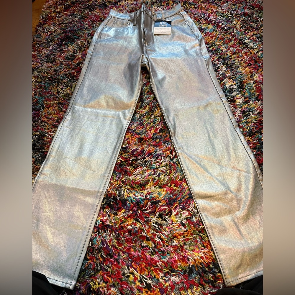 Pistola Cassie Silver Coated Prism straight leg Jeans - Picture 3 of 7